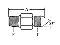 202113 Male Pipe to Male JIC Adapter